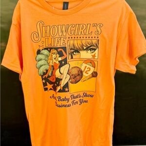 Gildan Orange "Showgirl's Life" Graphic Tee for Kids